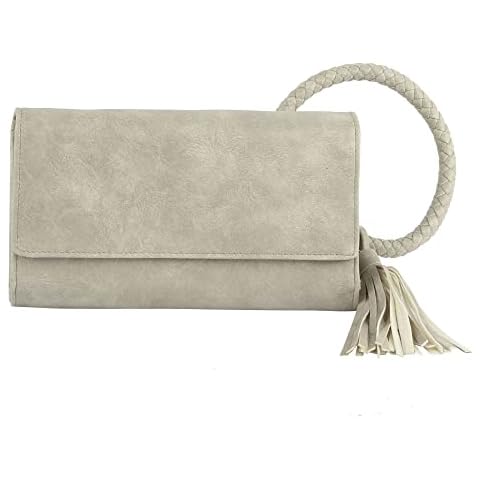 Handbag Republic Wristlet Purse Wallet For Women, Vegan Leather (Gray) Cover