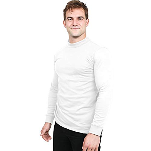 mens cotton turtleneck t shirts