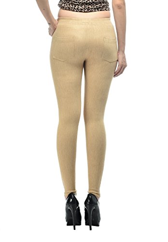 Image of Frenchtrendz Women's Slim Fit Mid Rise Stretchable Cotton Modal Spandex Jegging Pull On