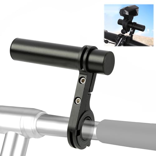 Aluminum Alloy Bike Handlebar Extender, Bike Handlebar Extender with Mounting Clamp Bracket, Super Long Bracket Handlebar Extender Accessories for Bicycle and Motorcycle Handle (1 black)
