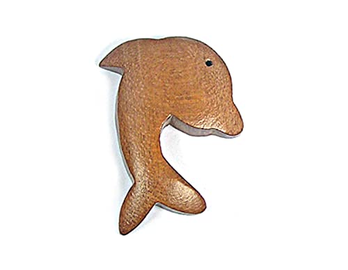Pendentif bois dauphin ciré marron pour créer vos bijoux de plage et d'été