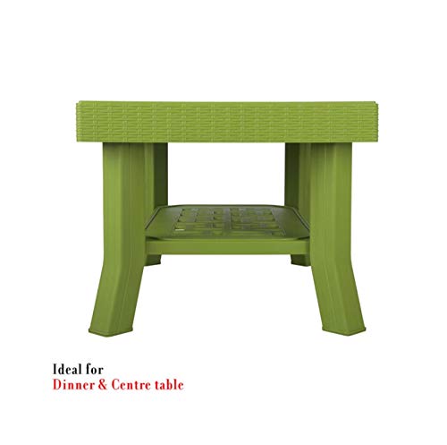 Supreme Vegas Center/Coffee Plastic Table for Home and Garden (Brown) (Green) 2