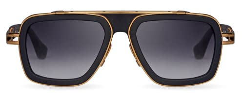 Dita LXN-EVO Matte Black Yellow Gold/Dark Grey To 54/19/145 unisex Sunglasses2