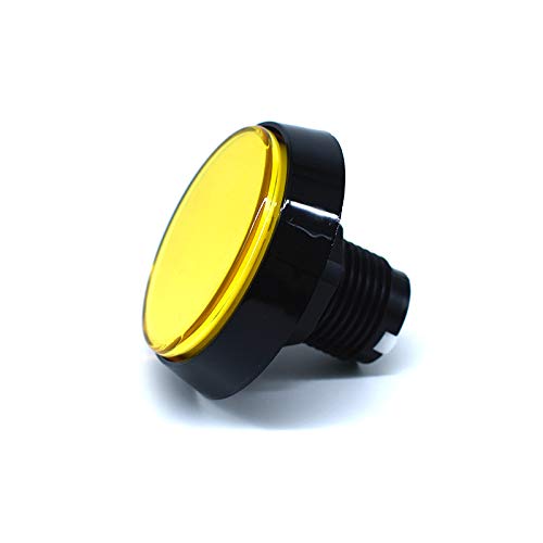Arcity 5 Pcs 60mm Arcade LED Push Button Dome Illuminated with Microswitch for Jamma MAME Video Game Machine Cabinet Yellow New - Thumbnail 5