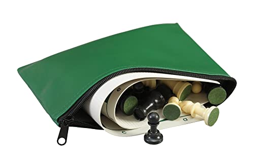 Combo de Ajedrez para Análisis - Juego de Ajedrez con Tablero de Vinilo y Piezas de Plástico (Verde) miniatura 3
