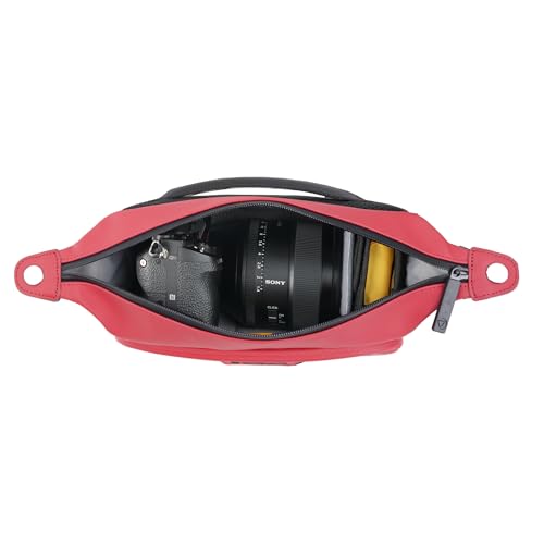 Image of Vanguard VEO Lite W3L Camera & Everyday Waist Pack (Red) - 3L Capacity, Fits Mirrorless Camera + Accessories, Tripod Strap, Adjustable Wear, Easy-Clean Water-Resistant Design
