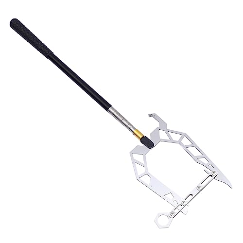 Milisten Boat Hook Telescopic Rod Long Distance Tie Rope Hook Wharf Boat Hook Boat Puller Stainless Steel Material Compact Design
