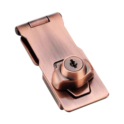 BUTIFULSIC 1pc Drawer Lock Door Vintage Keyed Hasp Locks Cabinet Lock Vintage Keys Gate Latches Hardware Furniture Lock Clasp Heavy Duty Padlock Clasp Hasp Shift Knob Padlocks Red Zinc Alloy