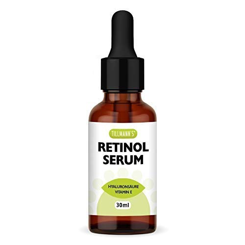 Retinol Serum hochdosiert | Enthält Vitamin E & Hyaluronsäure | Pflege für Ihre Haut, Gesicht, Dekolleté & Körper | Anti-Falten Cremes für Frauen in 1A Qualität von Tillmanns
