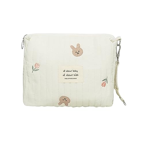 Image of Lmbabter Baby Stroller Storage Bag Diaper Bag Infant Carriages Diaper Organizer Pouches Embroidered Mommy Bag for Outdoor