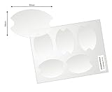 Universelle Lackschutzfolie für Griffschalen/Griffmulden - 8er Set mit acht Schutzfolien, 150µm transparenter, selbtklebender Lackschutz