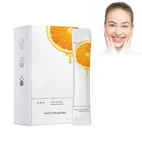 Hppsctink 20PCS Mascarilla de Vitamina C, Mascarilla Hidratante de Control de Grasa, Mascarilla Hidratante Nutritiva Suavizante, Limpia la Piel, Aclara los Poros, facial