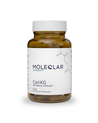 MoleQlar CaAKG (Calcium-Alphaketoglutarat) Kapseln 60 Stück - Nahrungsergänzungsmittel mit Calcium & Alphaketoglutarat - 1000 mg Ca-AKG pro Portion - Monatsvorrat