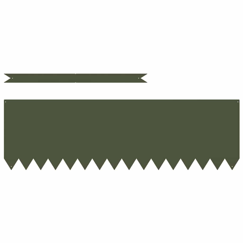 vidaXL Lawn Edging 10 pcs Olive Green 100 x 0.05 x 30 cm, Garden and Terrace Ideas, Modern Lawn Border, Outdoor Barrier Divider, Pathway Edge, Edging Features for Gardens
