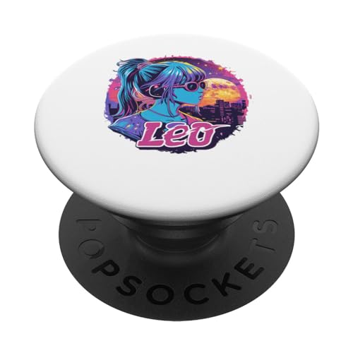 Zodiac Anime Girl Horoscope Vaporwave Anniversaire Lion PopSockets PopGrip Interchangeable Zodiac Anime Girl Horoscope Vaporwave Anniversaire Lion PopSockets PopGrip Interchangeable