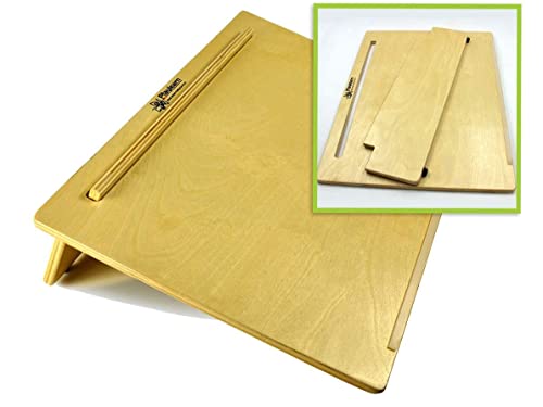 Playlearn Ergonomic Wooden Writing Slope/Slant Board - 20 Degree Optimal Angle - Extra Wide with Pen...