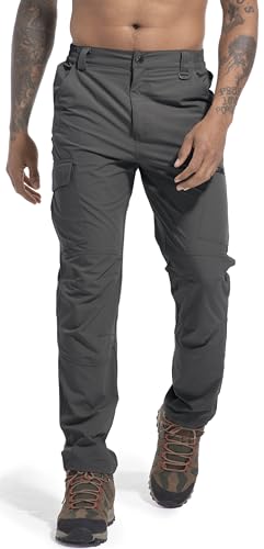 Men's Lightweight Hiking Cargo Work Pants Quick Dry Water Resistant Fishing Travel Climbing Outdoor Stretch Pants2