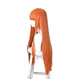 Anime P5 Persona 5 Futaba Sakura 90cm Long Straight Orange Heat Resistant Cosplay Costume Wigs