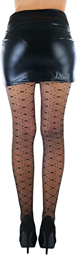 Image of ToBeInStyle Women's Valentine Day Themed Opaque Sheer Pantyhose w /Heart Love
