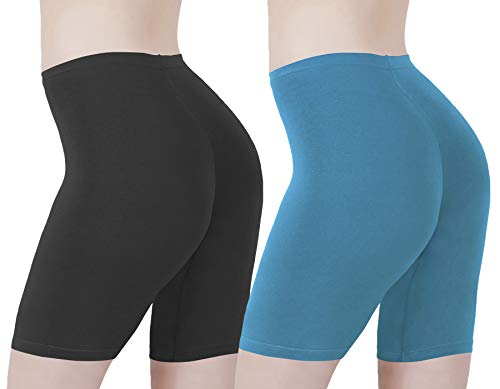 Image of Buy That Trendz Cotton Lycra Tight Fit Stretchable Cycling Shorts Womens | Shorties for Active wear /Exercise /Workout /Yoga /Gym /Cycle /Running Red Grey Combo Pack of 2