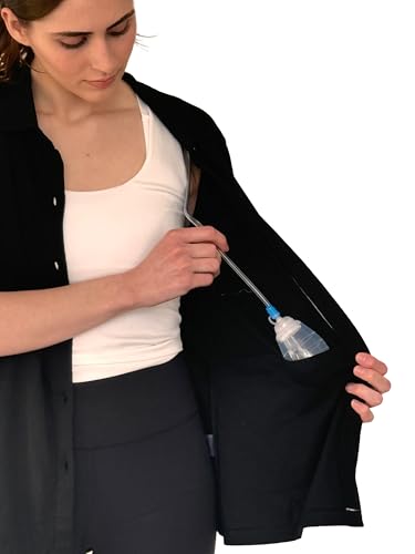 USBD Post Mastectomy Collar Shirt with Drain Pockets Button Down Premium Cotton Shirt for Drainage Systems3