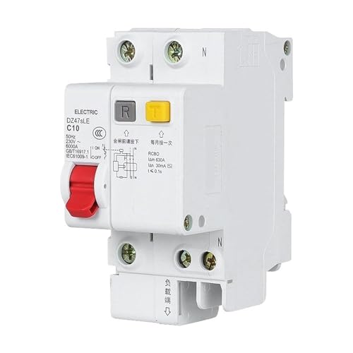 Disjoncteur différentiel RCBO DZ47SLE 1P+N Type C pour protection électrique domestique