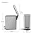 Home Zone Living 2-Pack 1.3 Gallon Small Bathroom Trash Can with Lid and Step Pedal, Stainless Steel Wastebasket with Slim Design for Home and Office, Silver, 5 Liters