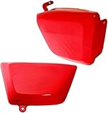 Dimensions : taille standard AEspares Norton Commando Fastback 750 Boîte à outils avec panneau latéral pour réservoir d\'huile Rouge