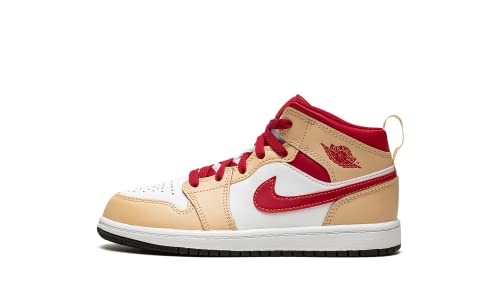 Jordan Preschool Jordan 1 MID PS 640734 201 White Onyx/Light Curry - Size 3Y