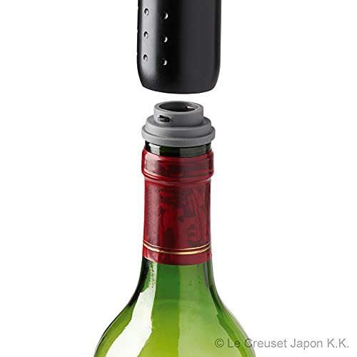 Foto von Le Creuset, Weinpumpen-Set inkl. 3 Verschlüssen, WA 137, Schwarz matt, 49200000008200