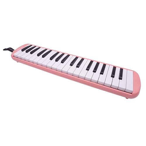 Image of Juarez 37 Key Melodica JMLD37PK Musical Instrument Soprano Air Piano Keyboard Pianica with Carrying Bag, 1 Soft Long Tube, 1 Mouthpiece, Wipe Cloth, Pink