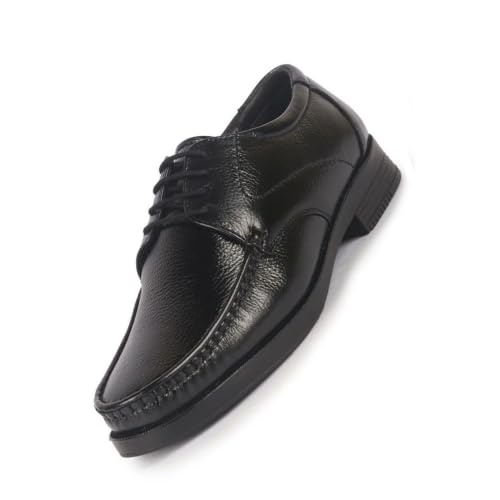Image of FAUSTO Men's Genuine Leather Formal Lace Up Moccasins Derby Shoes for Office|Memory Cushion Work Shoes Lace-Ups