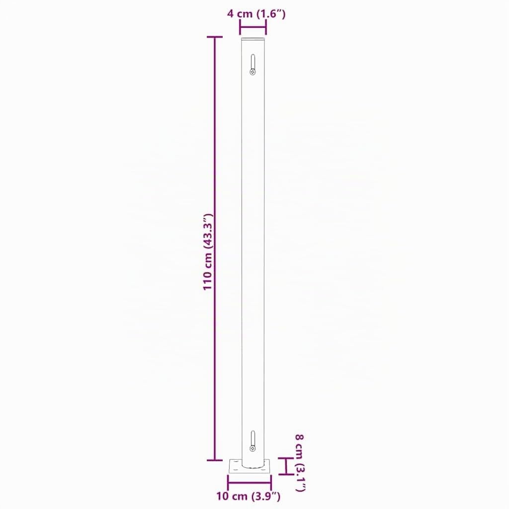 vidaXL Toldo Lateral Retráctil de Jardín Patio Separador Terraza Balcón Pantalla Solar Viento Enrollable Retroceso Automático Gris 180x500cm
