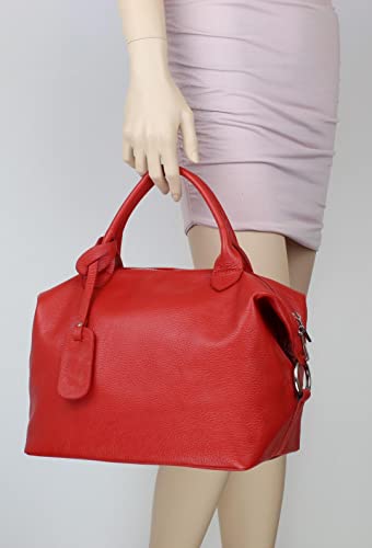 Image of Girly HandBags Womens Genuine Leather Plain Side Circle Hobo Handbag
