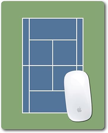 Racquet Inc Tennis Court Mouse Pad – Green Desk Mousepad with Fabric Surface – Tennis-Themed Office Accessory for Work or Gaming – Compatible with Optical and Laser Mice