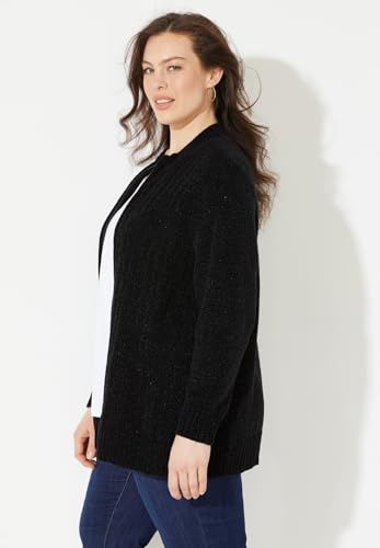 Catherines Women's Plus Size Cozy Chenille Zip Cardigan3