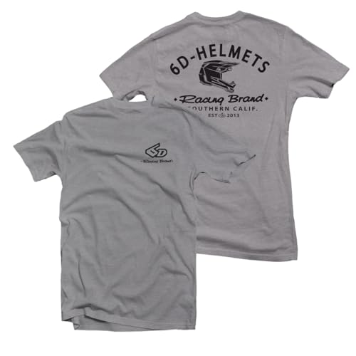 6D Helmets Racing Brand Youth Tee | Soft 60/40 Cotton‑Poly Blend, Screen‑Printed 6D Logo, Classic Fit