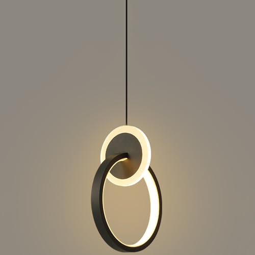 Suspension LED ovale moderne luminaire suspendu réglable pour chevet et cuisine