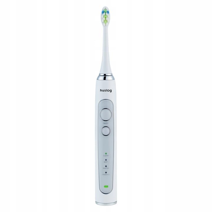 Huslog Elektrische Zahnbürste, 4 Reinigungsmodi, Ladestation, Etui, 2 Bürstenköpfe, Weiß – Bild 8