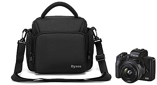Image of Canon M50 Mark II 15-45mm f3.5-6.3 is STM Digital Zoom Camera (Black) & DYAZO Water Resistant Camera Bag /Case Shoulder Strap Space for Photography Lens and Accessories Compatible