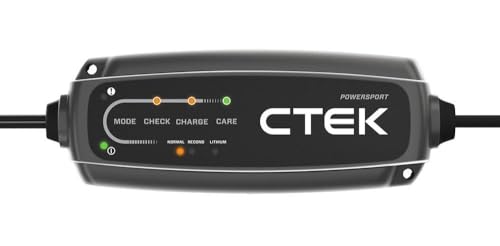 CTEK CT5 Powersport, Batterieladegerät 12V, Ladegerät LiFePO4, AGM Ladegerät, Lithium Ionen Ladegerät Motorrad, Quad-Bike, Schneemobil, Wasserfahrzeug, Batteriepfleger Mit Rekonditionierungsmodus