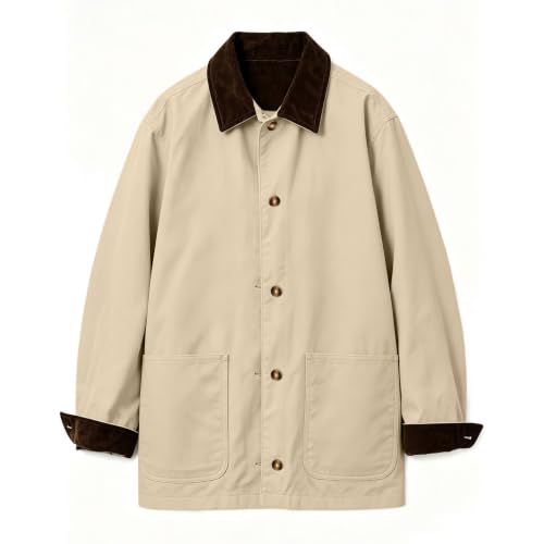 Barn Jackets for Women Casual Button Down Corduroy Collar Utility Coats - image 4