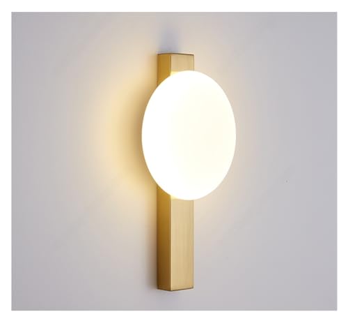 WYUYIW Lámpara de Pared Moderna Dormitorio de la casa Decoración Interior Lámpara de Pared Lámpara de Estar/Decoración de Estudio Lámpara de Pared (Color: 3 Colores, tamaño: Dorado D19cm)