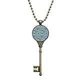 Tamaño: Longitud de la llave: 9 cm; Diámetro de la oblea: 2,5 cm; Longitud de la cadena: 50 cm Clasificación: collar de llave Características: las bandejas están hechas de aleación de metal fuerte, no se flexionan. Hermosas bandejas de estilo retro s...