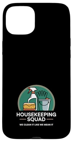 おかしなハウスキーピング隊 We Clean It Housekeeper スマホケース iPhone 15 Plus 用