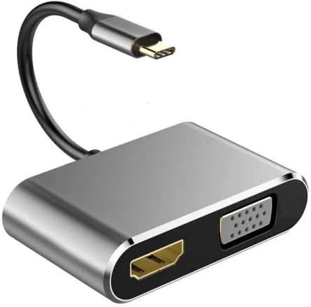 RuhZa USB C to HDMI VGA Adapter, 2 in 1 USB Type C Thunderbolt 3 to HDMI & VGA Cable for MacBook Pro 2020/2019/2018/Dell XPS 13/Sams0ng S8/S9/Huawei mate30 and More (B0B72458BN) Amazon Price History, Amazon Price Tracker