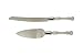 Lassos Boutique Cake Knife and Server Set, Stainless Steel Blades, Cake Cutting Set for Wedding Cake, Birthdays, Anniversaries, Quinceanera, Sweet 16 (All Silver Glitter Handle & Blade)