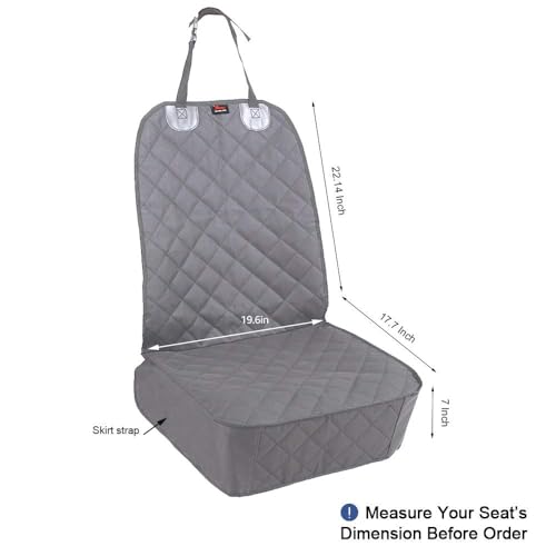 Image of HONEST OUTFITTERS Dog Car Seat Cover 2 Pack, Waterproof Front Seat Car Cover for Cars, Trucks, and Suvs, Pet Front Cover for Cars, Nonslip Dog Seat Cover Grey