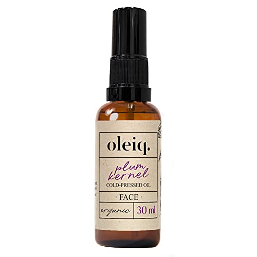 OLEIQ Pflaumenkernöl. Hautpflege oil für straffere und lebendigere Haut. Vegan Naturkosmetik für Frauen und Männer. Größe 30 ml Cover
