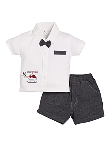 BABY GO 100% Pure Cotton T-shirt and Shorts Set for Baby Boys